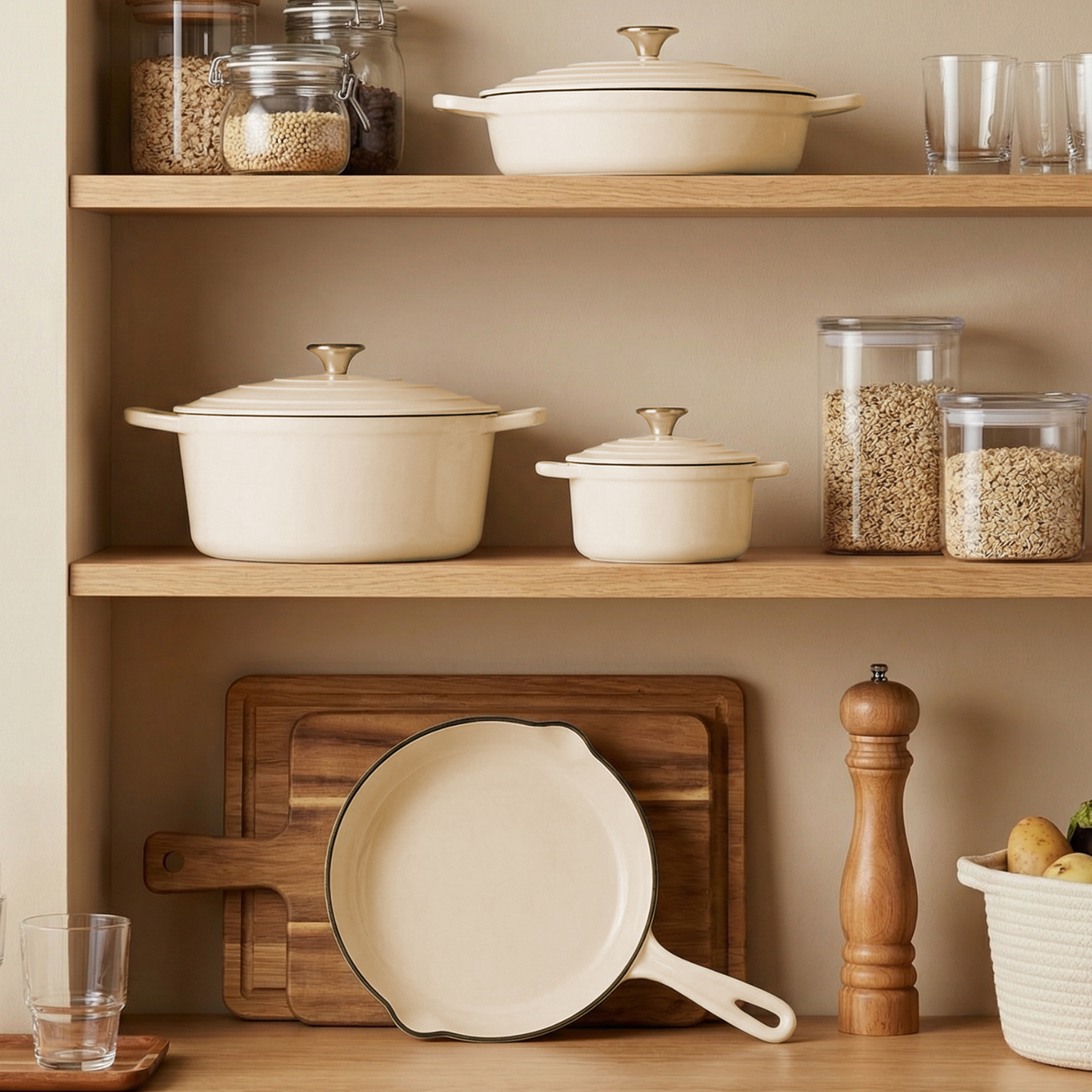 CS Solingen Cast Iron Pot Set – 7 Pieces