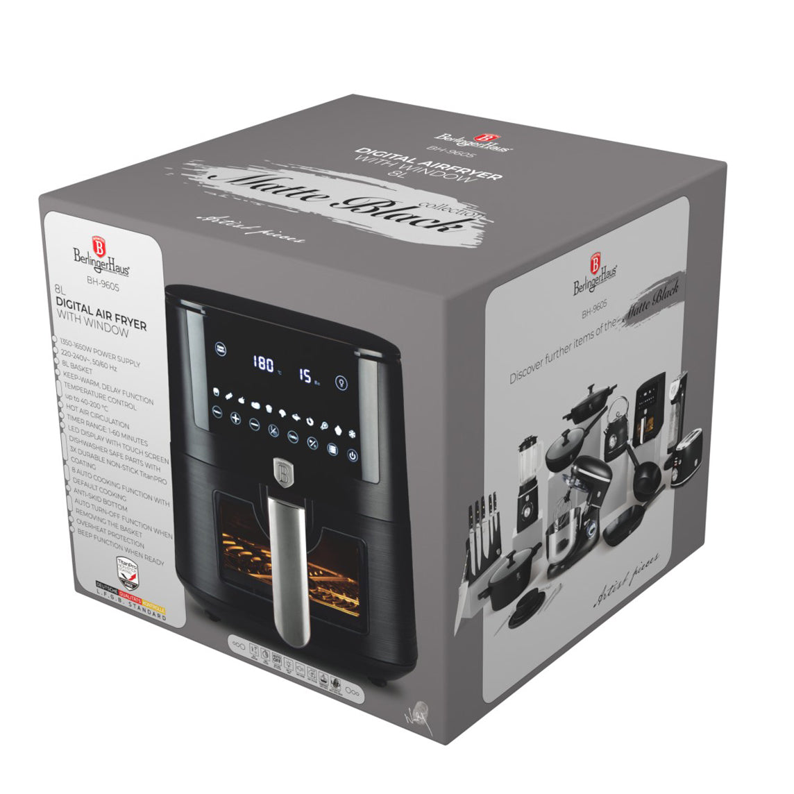 Digitale Airfryer zwart XXXL – 8L