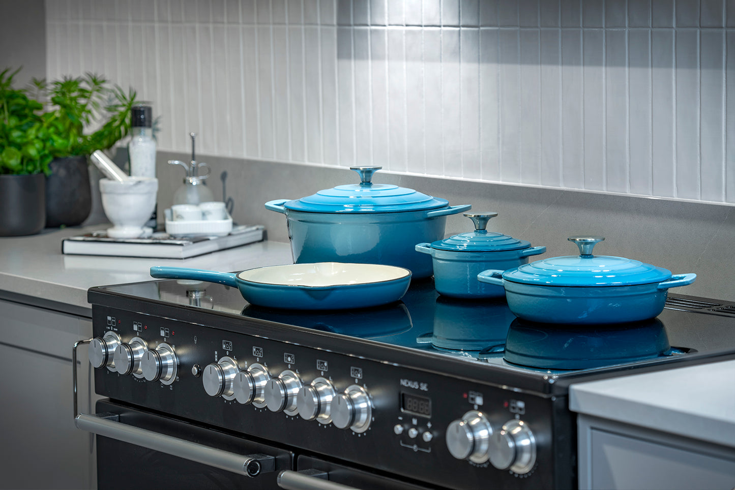 Cs Solingen Xanten gietijzeren pan blauw - 26 cm | gietijzeren pan
